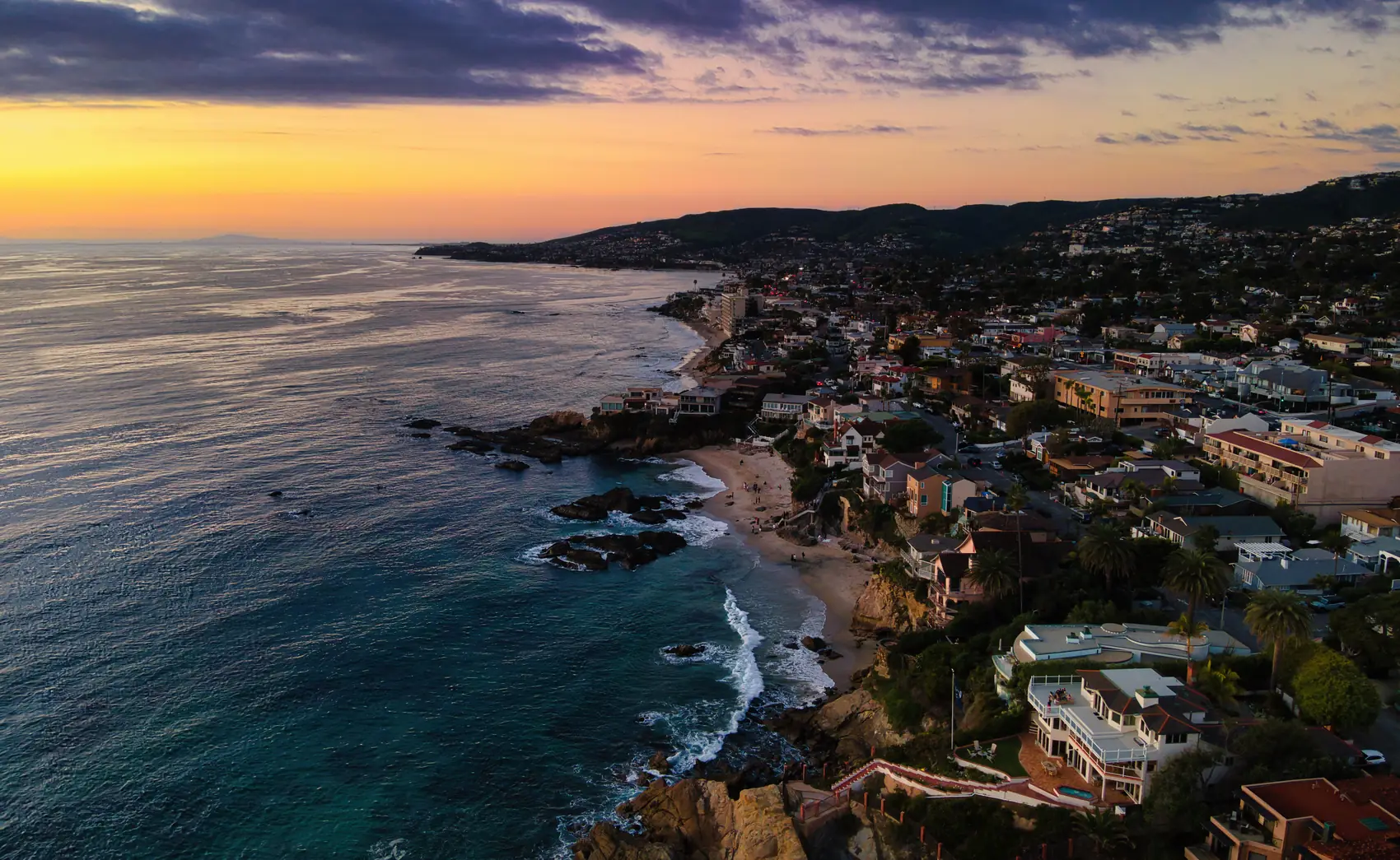 Late light on a rocky coastline